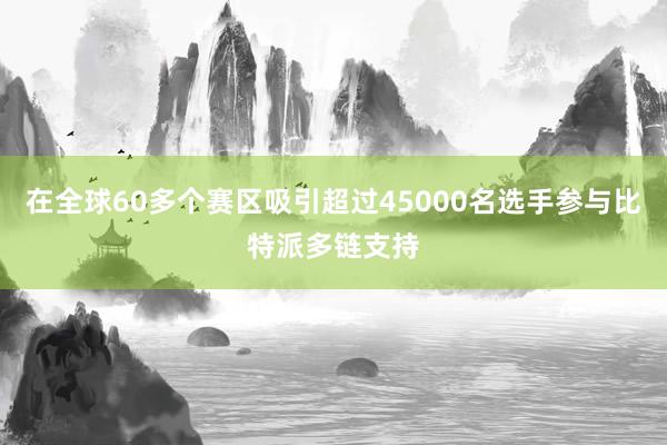 在全球60多个赛区吸引超过45000名选手参与比特派多链支持