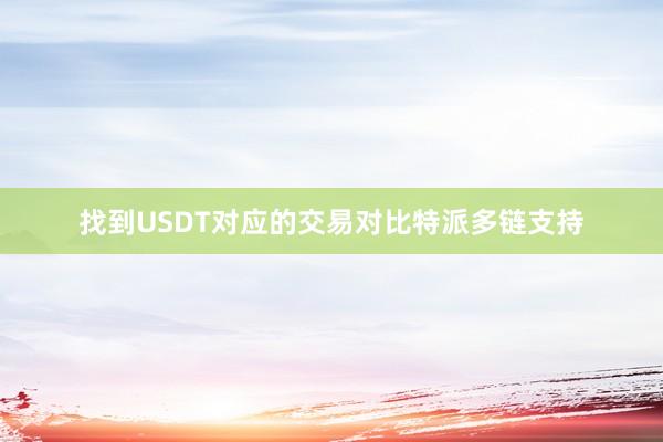 找到USDT对应的交易对比特派多链支持