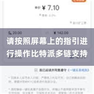 请按照屏幕上的指引进行操作比特派多链支持