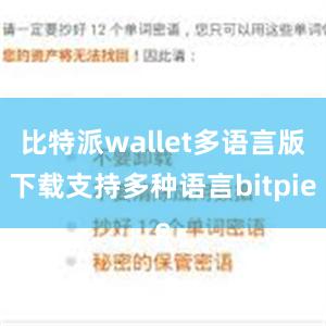 比特派wallet多语言版下载支持多种语言bitpie